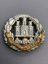 Load image into Gallery viewer, Original WW2 British Army Northamptonshire Regiment Cap Badge
