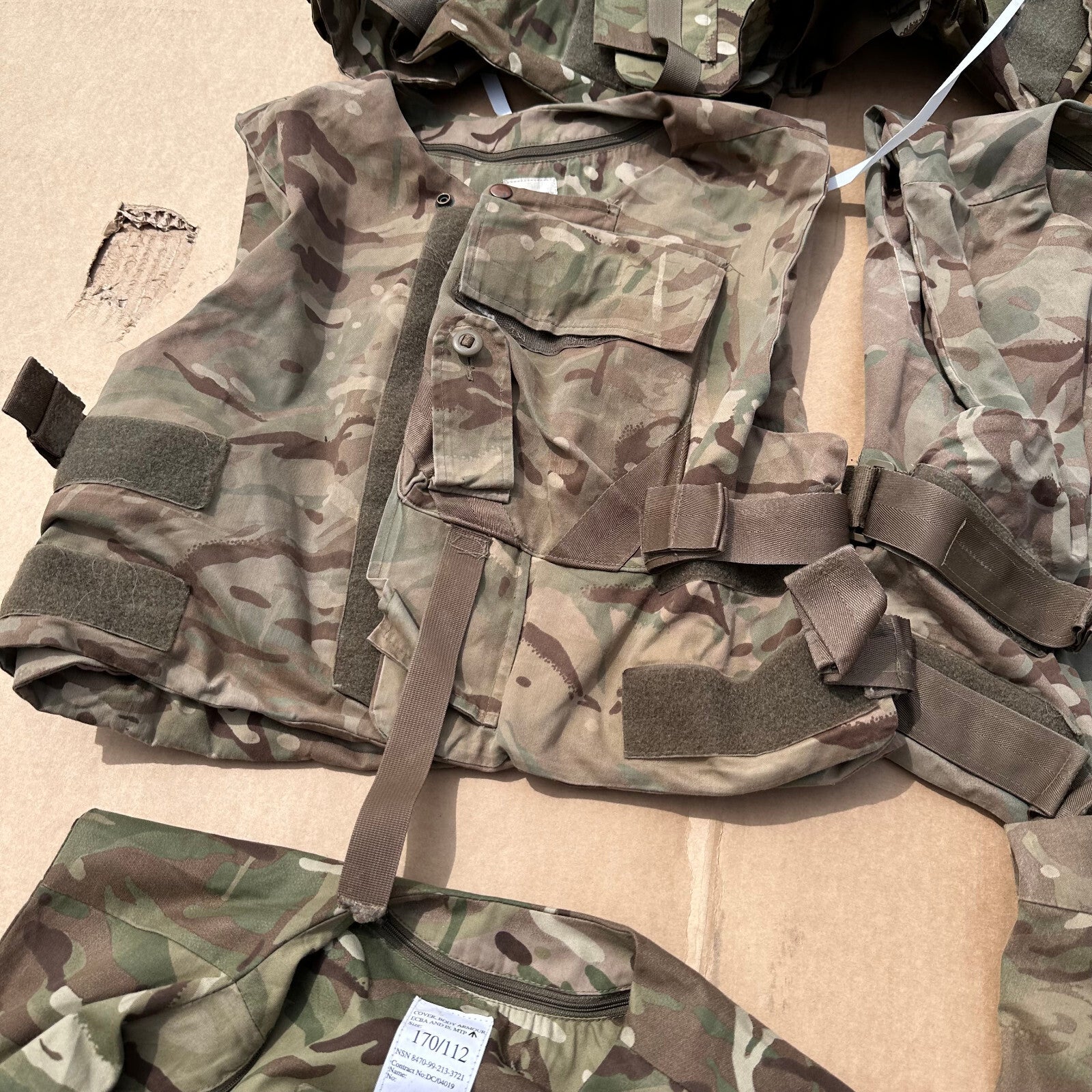 Genuine British Army ECBA / IS MTP Body Armour Cover Vest - Size 180/104 - The Militaria Shop