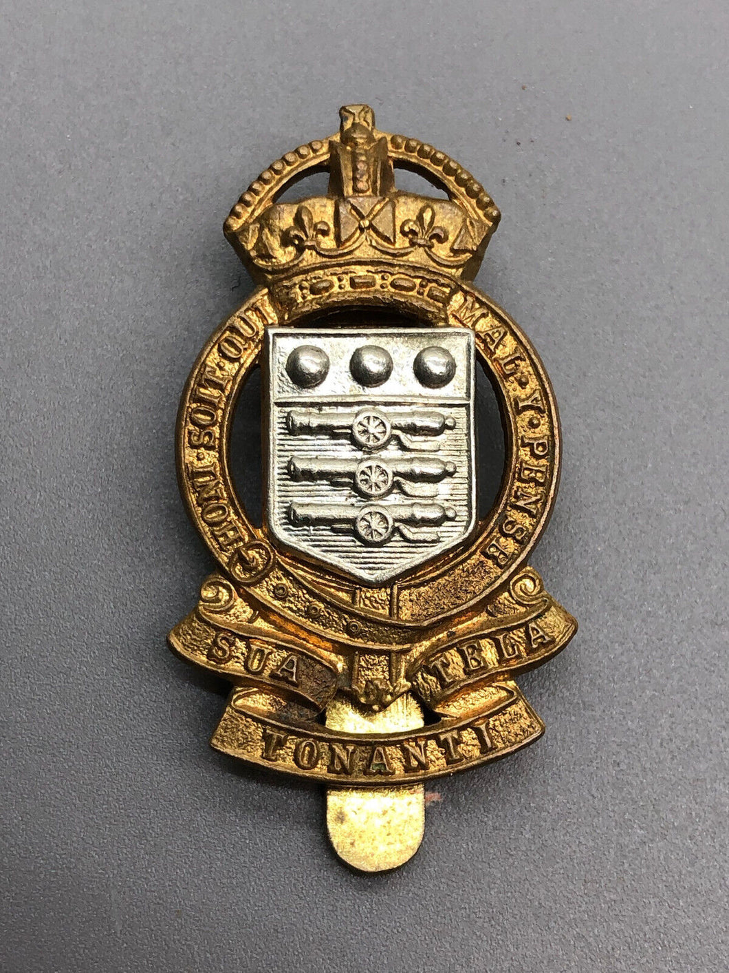 Original WW2 British Army RAOC Royal Army Ordnance Corps Cap Badge