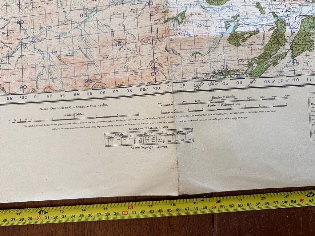 Original WW2 British Army GSGS Map of Scotland - Fort Augustus - The Militaria Shop
