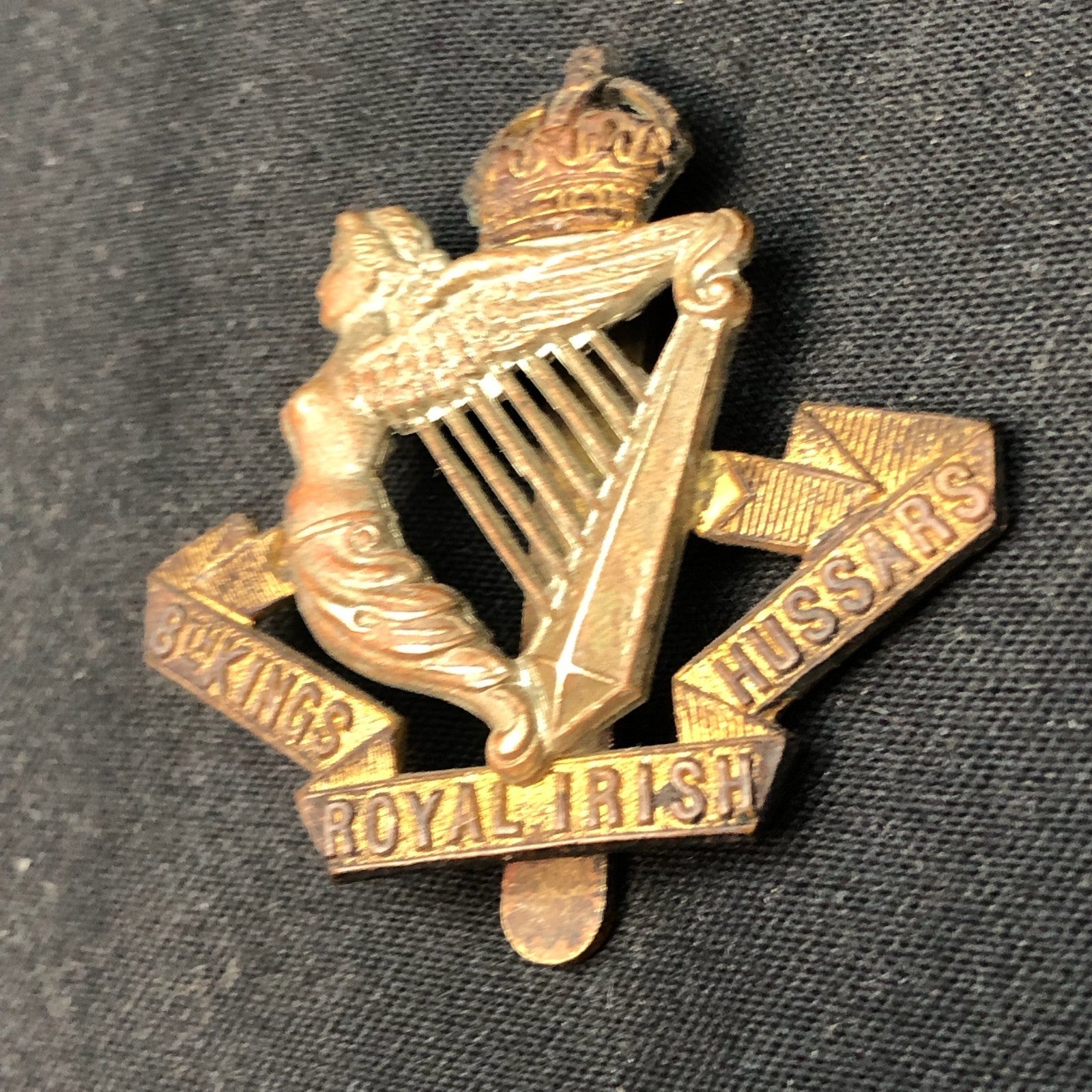 Original WW1 British Army Cap Badge - 8th King's Royal Irish Hussars - The Militaria Shop