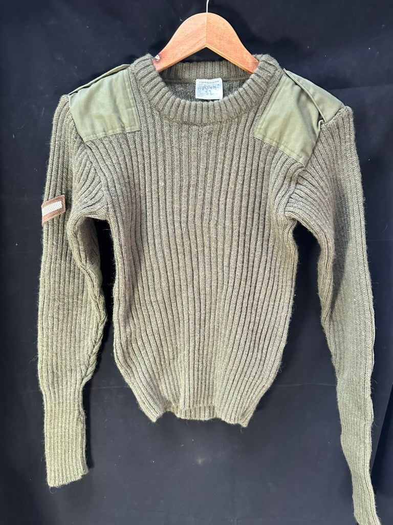 Commando Pullover Wool Jumper Warm British Army OD Green - 82cm / 35 ...