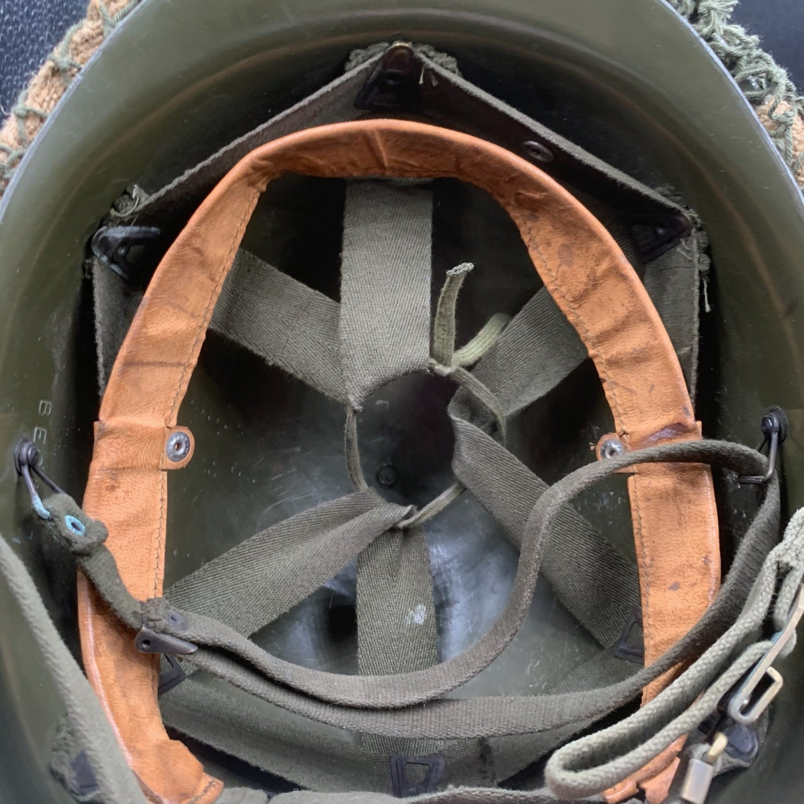 Genuine Dutch Army M53 Euroclone of US M1 Camouflaged Helmet & Liner Set - The Militaria Shop