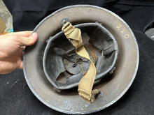 Load image into Gallery viewer, Original WW2 British Civil Defence Home Front Helmet &amp; Liner Set
