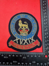 Load image into Gallery viewer, British Army Bullion Embroidered Blazer Badge - 15th 19th Hussars
