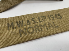 Charger l&#39;image dans la galerie, Original WW2 British Army 37 Pattern Shoulder Strap - M.W&amp;S 1943 Dated
