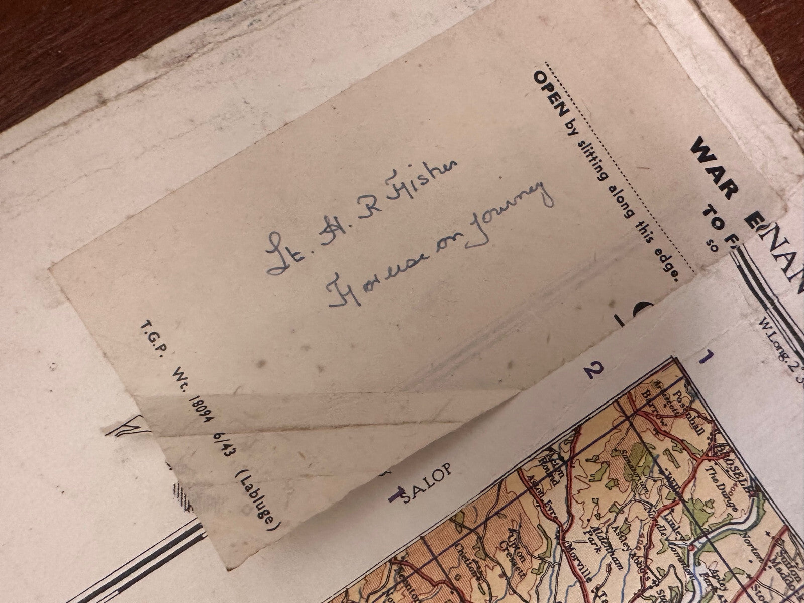Original WW2 British Army RAF Navy Base Map of England - The Midlands Birmingham - The Militaria Shop
