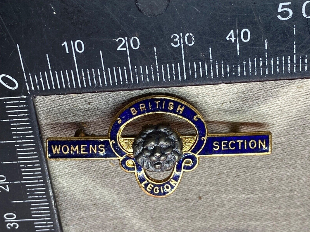 Original British Legion - Women's Section Gilt and Enamel Pin Back Badge