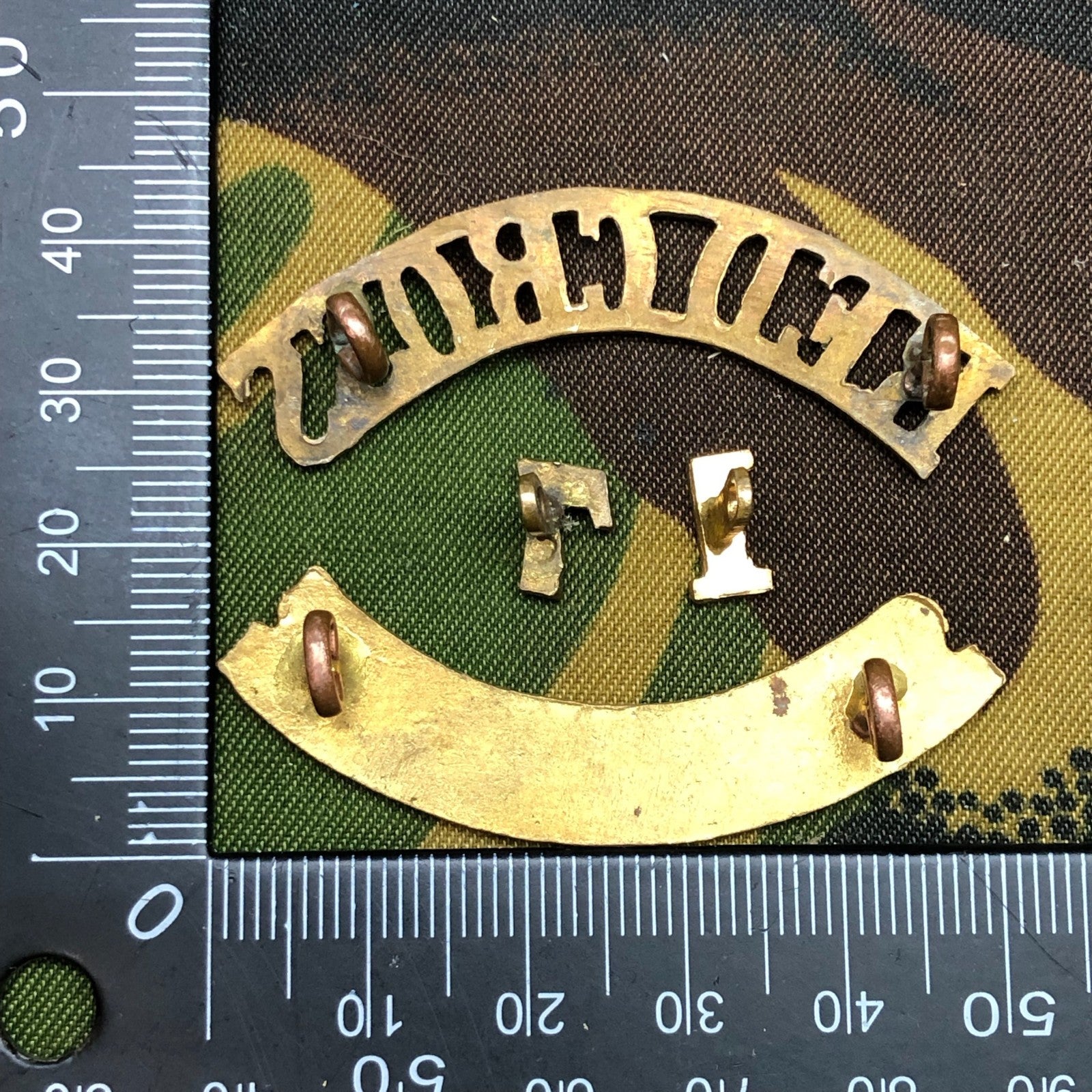 Original WW1 British Army Red Cross Shoulder Title - Shropshire - The Militaria Shop