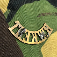 Load image into Gallery viewer, Genuine British Army WW1 Brass Shoulder Title - Royal West Kent - The Militaria Shop
