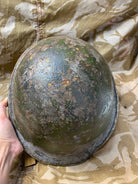 WW2 Mk3 High Rivet Turtle - British / Canadian Army Helmet - Nice Original - The Militaria Shop