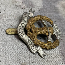 Load image into Gallery viewer, Origianl WW2 British Army Middlesex Regiment Cap Badge
