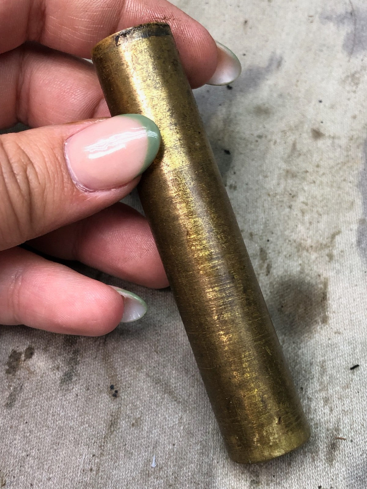 Original WW1 British Army SMLE Enfield Brass Oil Bottle - P-H Maker Marked - The Militaria Shop