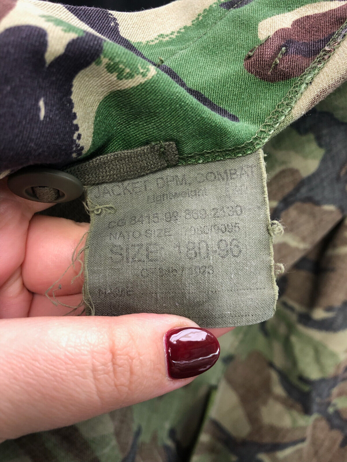 Genuine British Army Camouflage DPM Jacket - Size 180/96 - The Militaria Shop