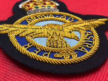 Load image into Gallery viewer, British RAF Royal Air Force Bullion Embroidered Blazer Badge
