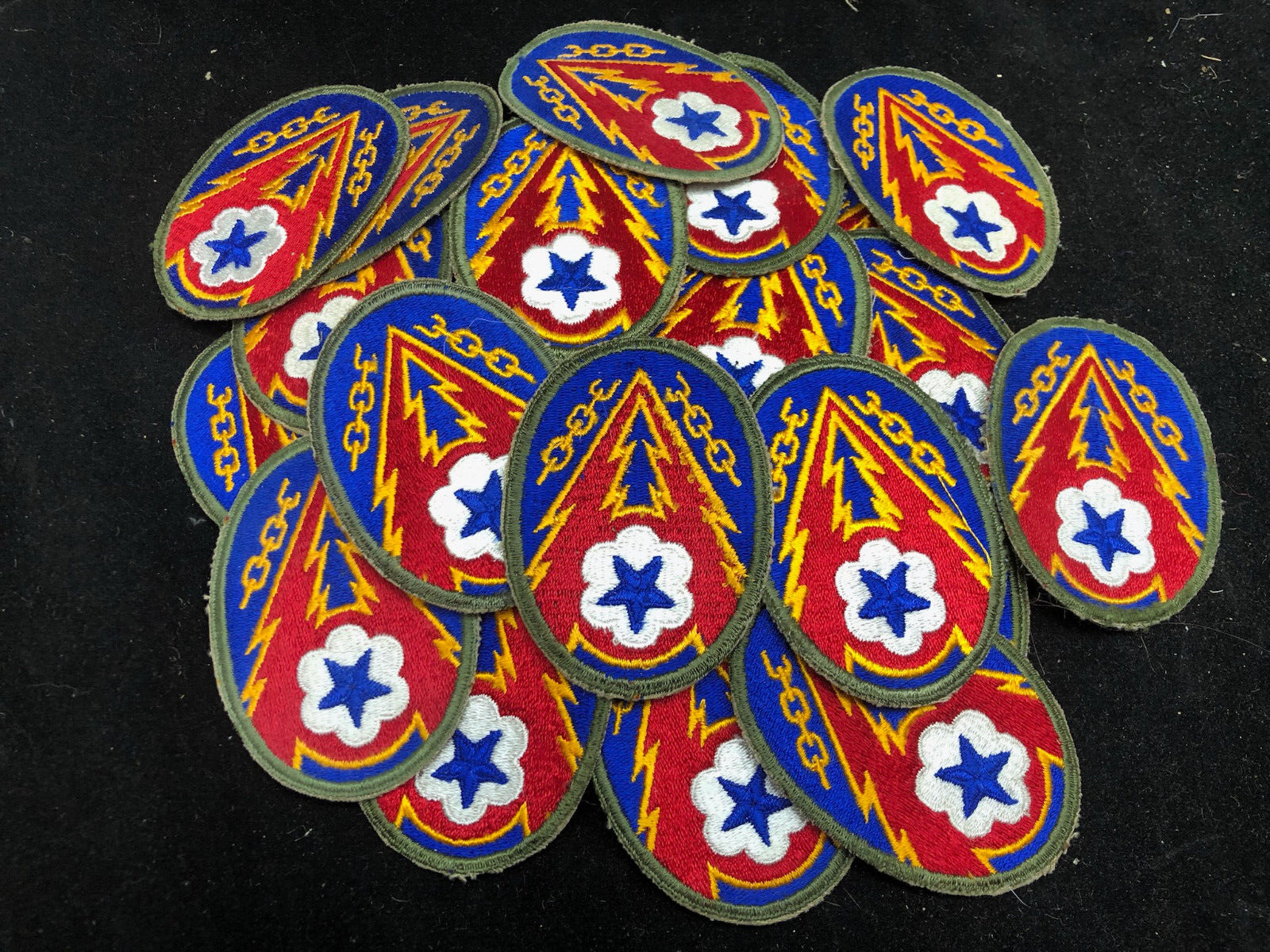 Unissued Original WW2 US Army Advanced Communications Zone ETO Cloth Badge Patch - The Militaria Shop