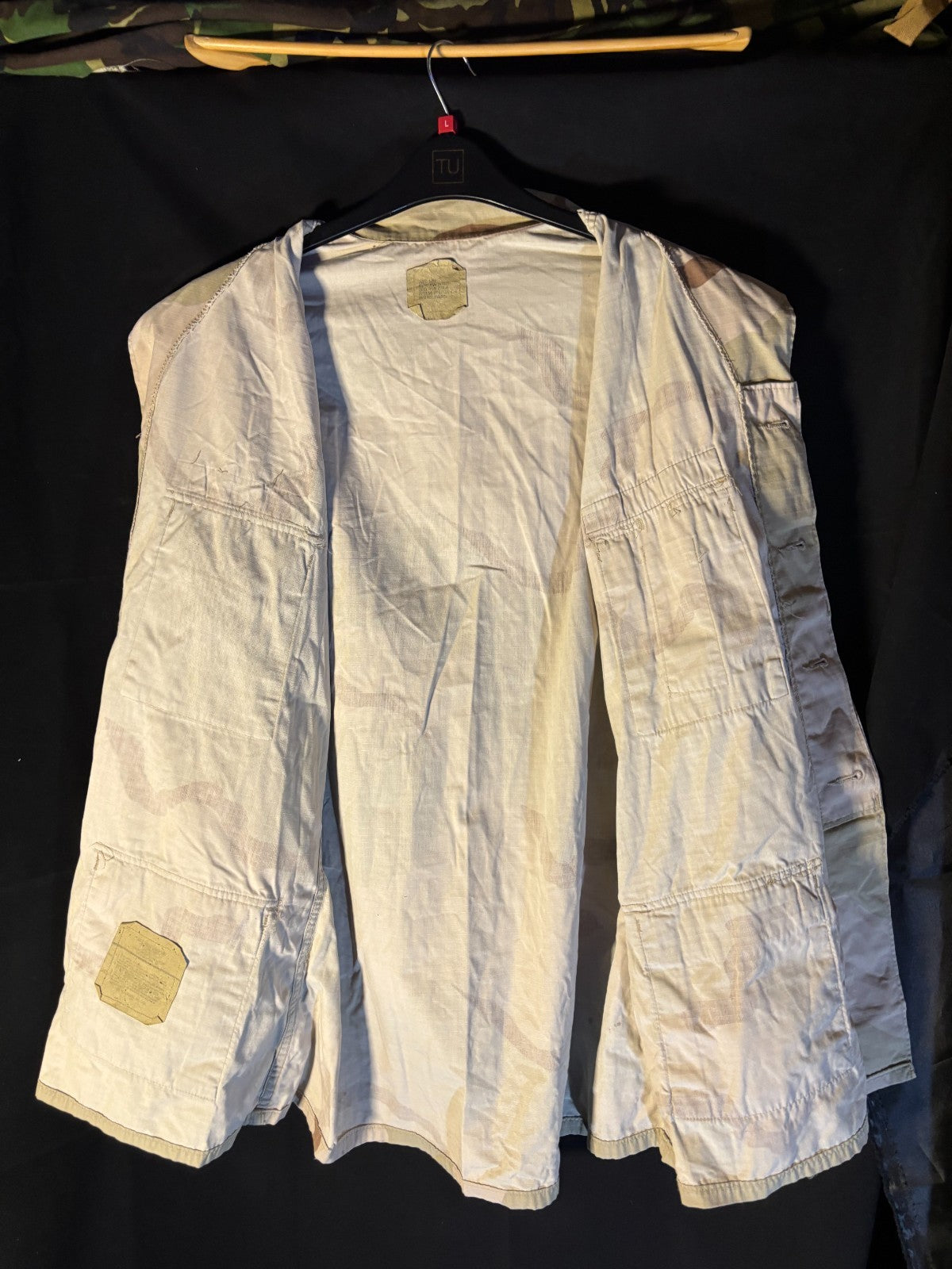 Gulf War US Army DCU Camouflaged Combat Field Coat/Jacket - Large/Long - The Militaria Shop