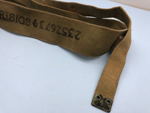 Load image into Gallery viewer, Original WW2 British Army Tan Webbing Shoulder Strap 37 Pattern - Royal Signals
