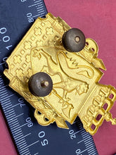 Load image into Gallery viewer, Original Norwegian Police Cap Badge in Gilt with Rear Fasteners
