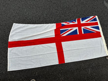 Load image into Gallery viewer, Large Size Original British Royal Navy White Ensign - WD Marked 1986 - Chatham
