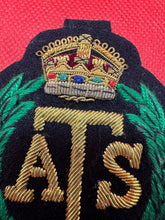 Load image into Gallery viewer, British Army Bullion Embroidered Blazer Badge - ATS - Auxiliary Territorial Serv
