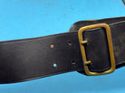 Original British Army Officer's Sam Browne Leather Belt - Approx 36" Waist - The Militaria Shop