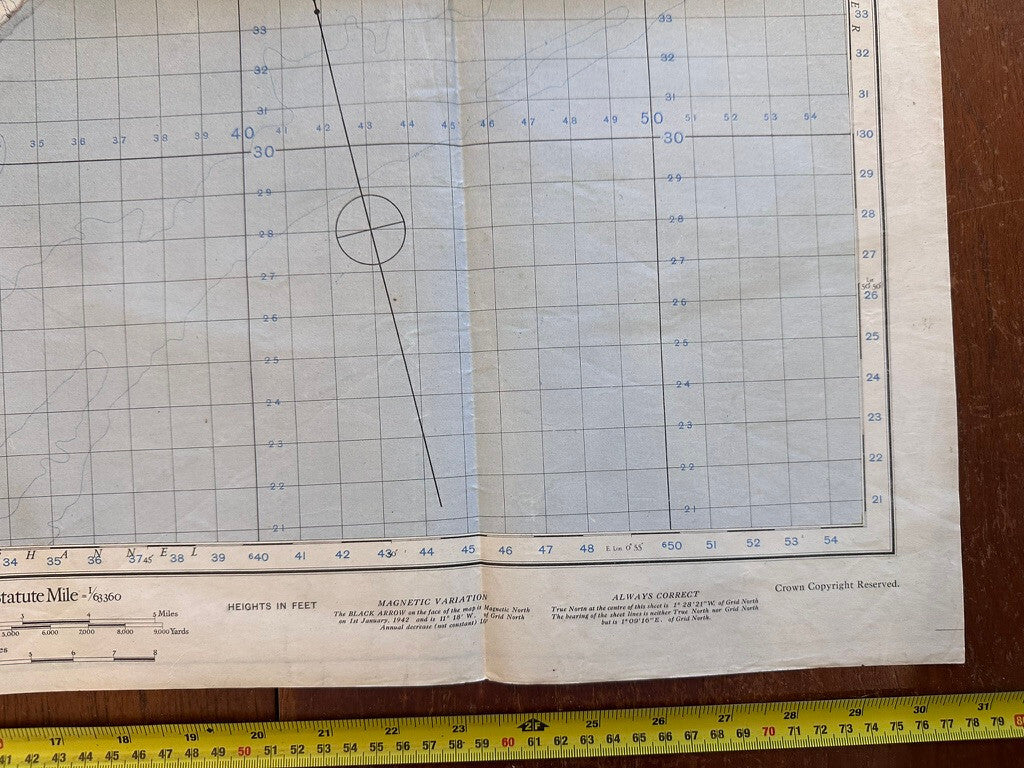 Original WW2 British Army GSGS OS Map of England - Hastings - The Militaria Shop