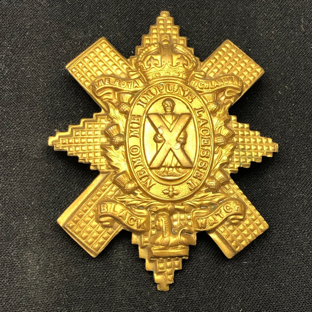 Genuine British Army Brass Cap Badge - Glasgow Highlanders - The Militaria Shop