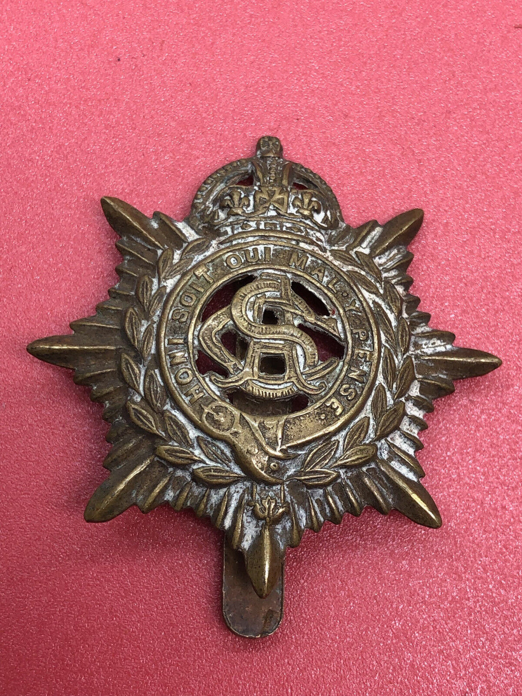 Original WW1 British Army Cap Badge - Royal Army Service Corps RASC