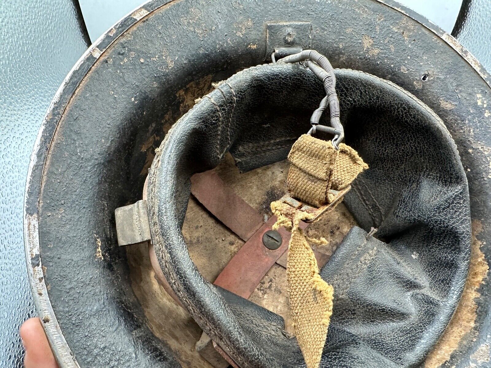Original WW2 British Style South African Mk2 Army Combat Helmet & Liner - The Militaria Shop