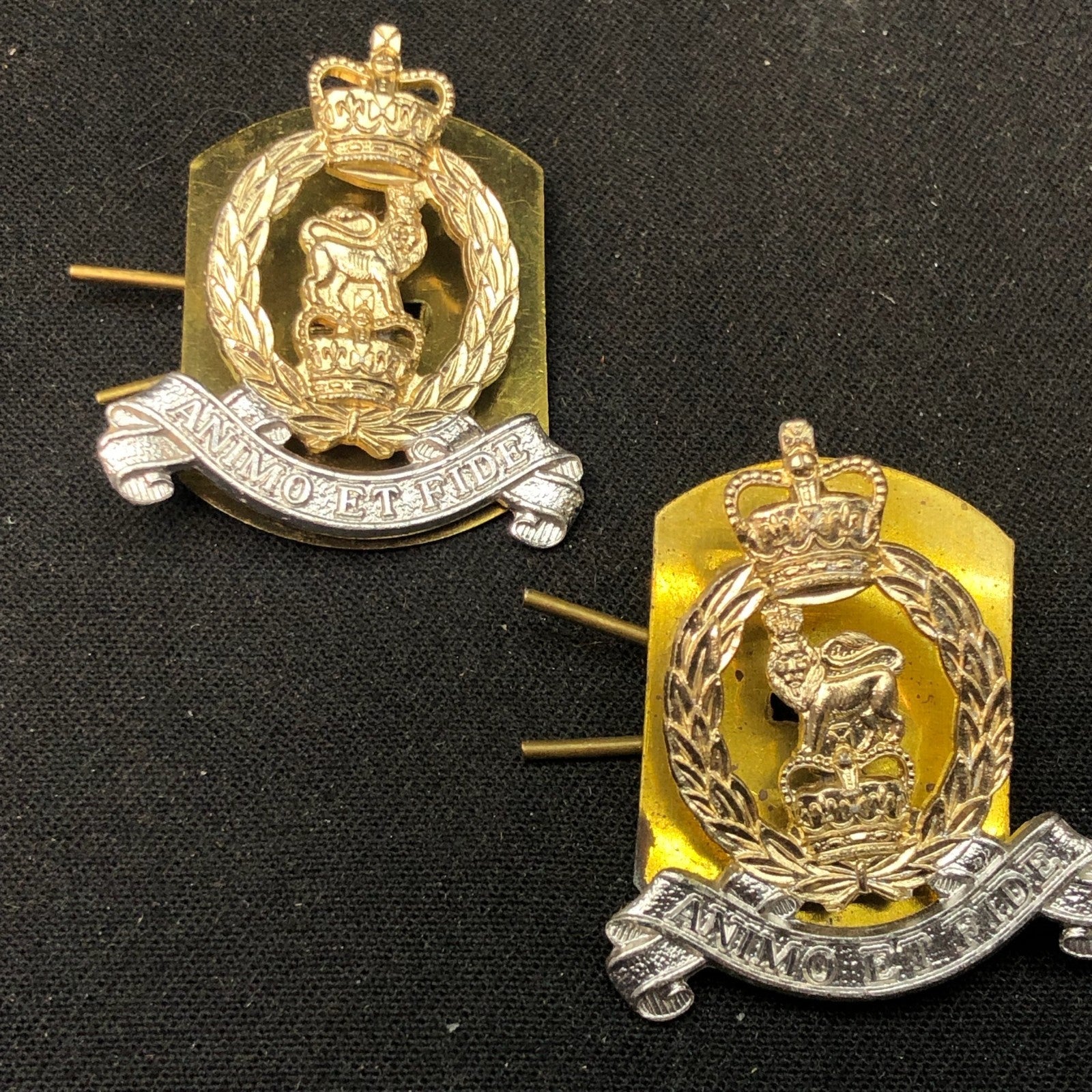 Original British Collar Badge Pair - Adjutants General Corps - The Militaria Shop