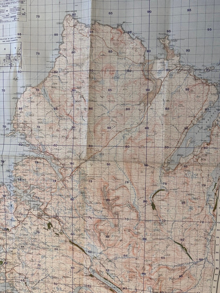 Original WW2 British Army GSGS Map of Scotland - Cape Wrath - The Militaria Shop