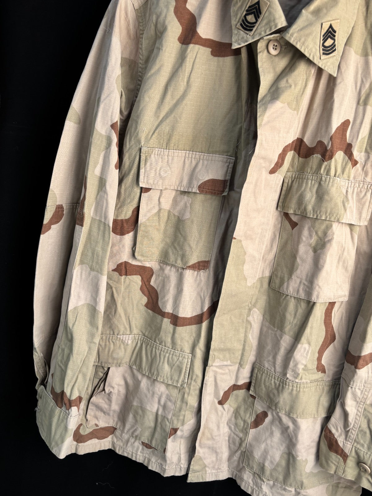 Gulf War US Army DCU Camouflaged Combat Field Coat/Jacket - Large/X-Long - The Militaria Shop