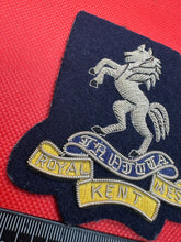 Charger l&#39;image dans la galerie, British Army Bullion Embroidered Blazer Badge - Royal West Kent Regiment
