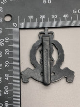 Load image into Gallery viewer, Genuine British Army Blackened Adjutant General&#39;s Corps Cap Badge
