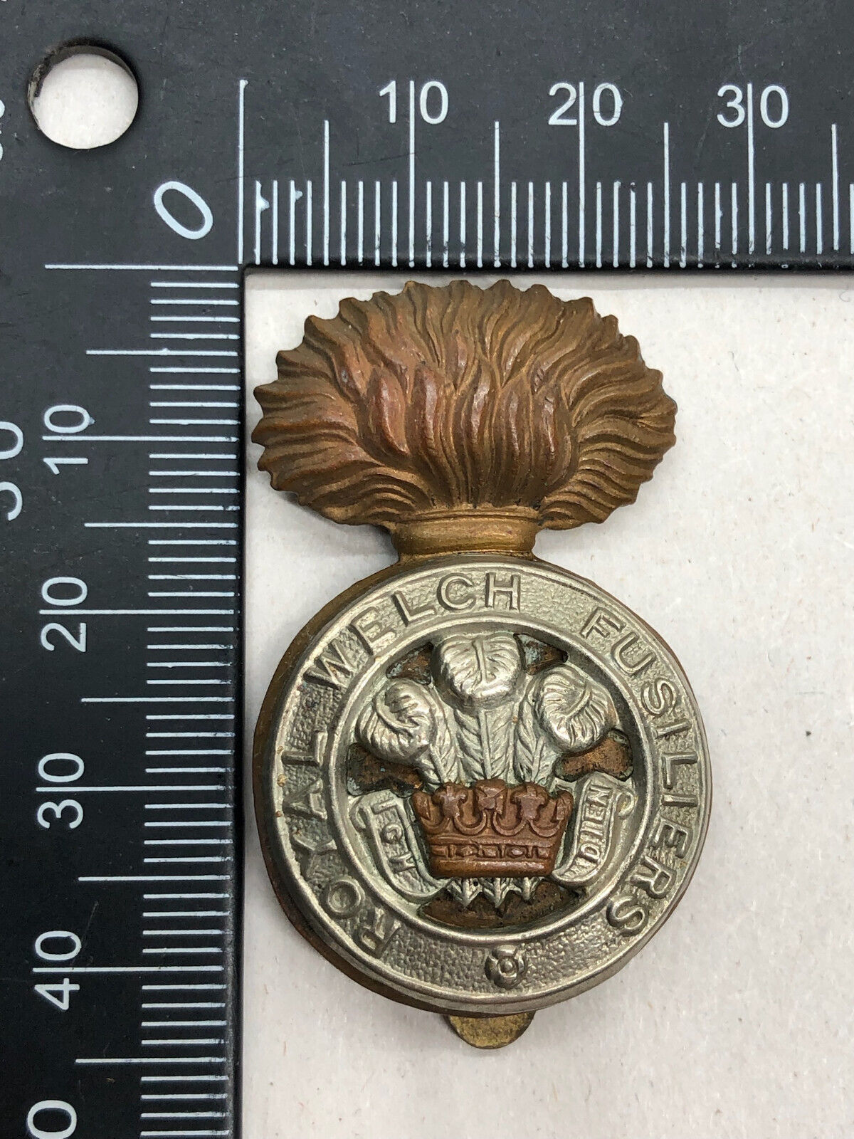 Original WW2 British Army Cap Badge - Royal Welch Fusiliers Regiment ...