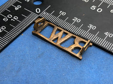 Load image into Gallery viewer, Original WW2 British Army Royal Welsh Fusiliers Brass Shoulder Title
