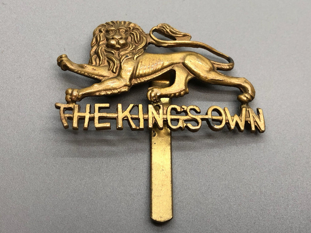 Original British Army WW2 Kings Own ( Royal Lancaster Regiment ) Cap Badge