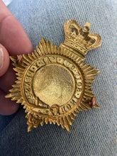 Load image into Gallery viewer, Reproduction Large Gilt Victorian Crown British Army Cap Badge
