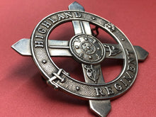 Load image into Gallery viewer, Original WW2 British Army The Highland Regiment Cap Badge
