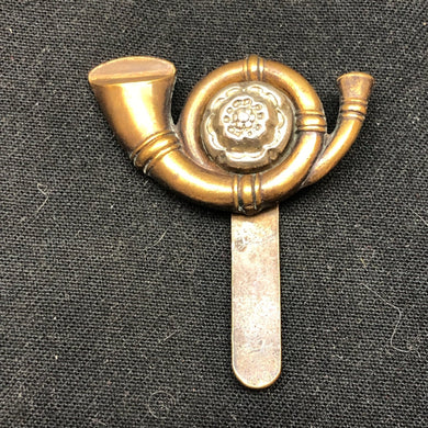 Original WW2 British Army Cap Badge - King's Own Yorkshire Light Infantry - The Militaria Shop