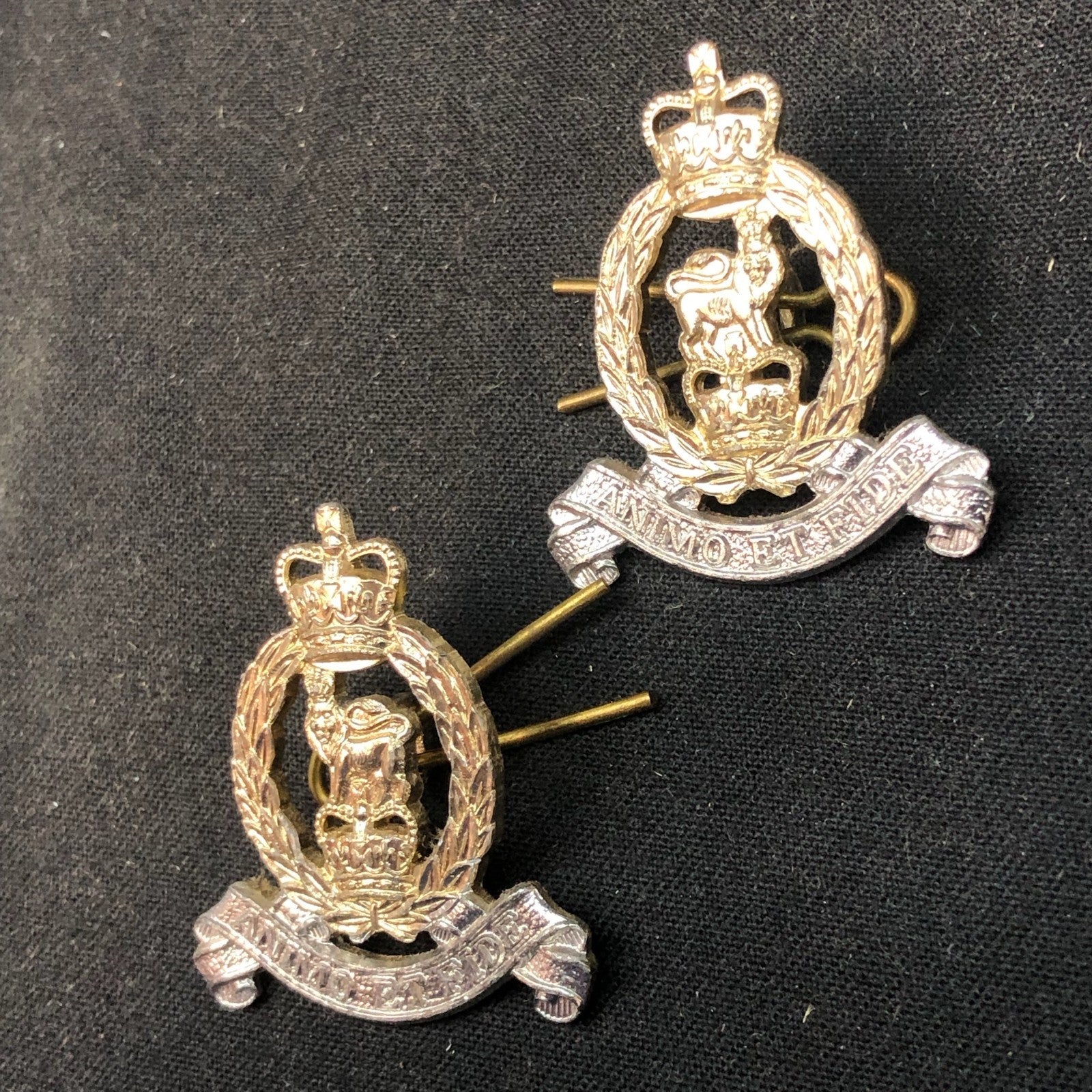 Original British Collar Badge Pair - Adjutant Generals Corps - The Militaria Shop