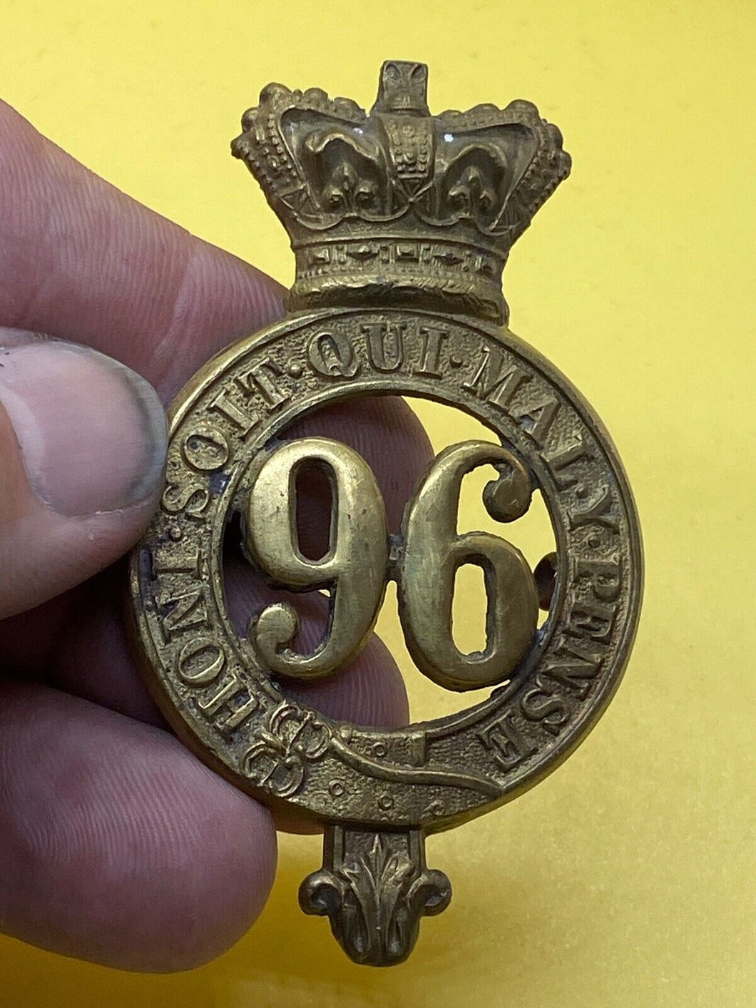 Original British Army - 96th Regiment (2nd Manchester Regiment) Glengarry Badge