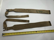 Load image into Gallery viewer, Original WW2 British Army 37 Pattern Canvass L Straps Set
