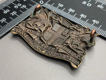 Load image into Gallery viewer, Original WW1 British Army City of London Volunteer Corps Cap Badge
