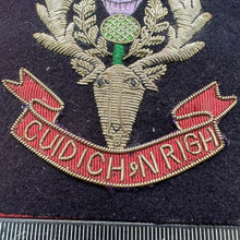 Load image into Gallery viewer, British Army Bullion Embroidered Blazer Badge - Queen&#39;s Own Highland Division
