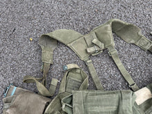 Load image into Gallery viewer, Original British Army 58 Pattern Webbing Rig Set Up - Belt, Pouches, Roll
