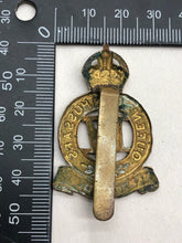 Load image into Gallery viewer, Original WW2 British Army Cap Badge - 4th Queen&#39;s Own Hussars Regiment
