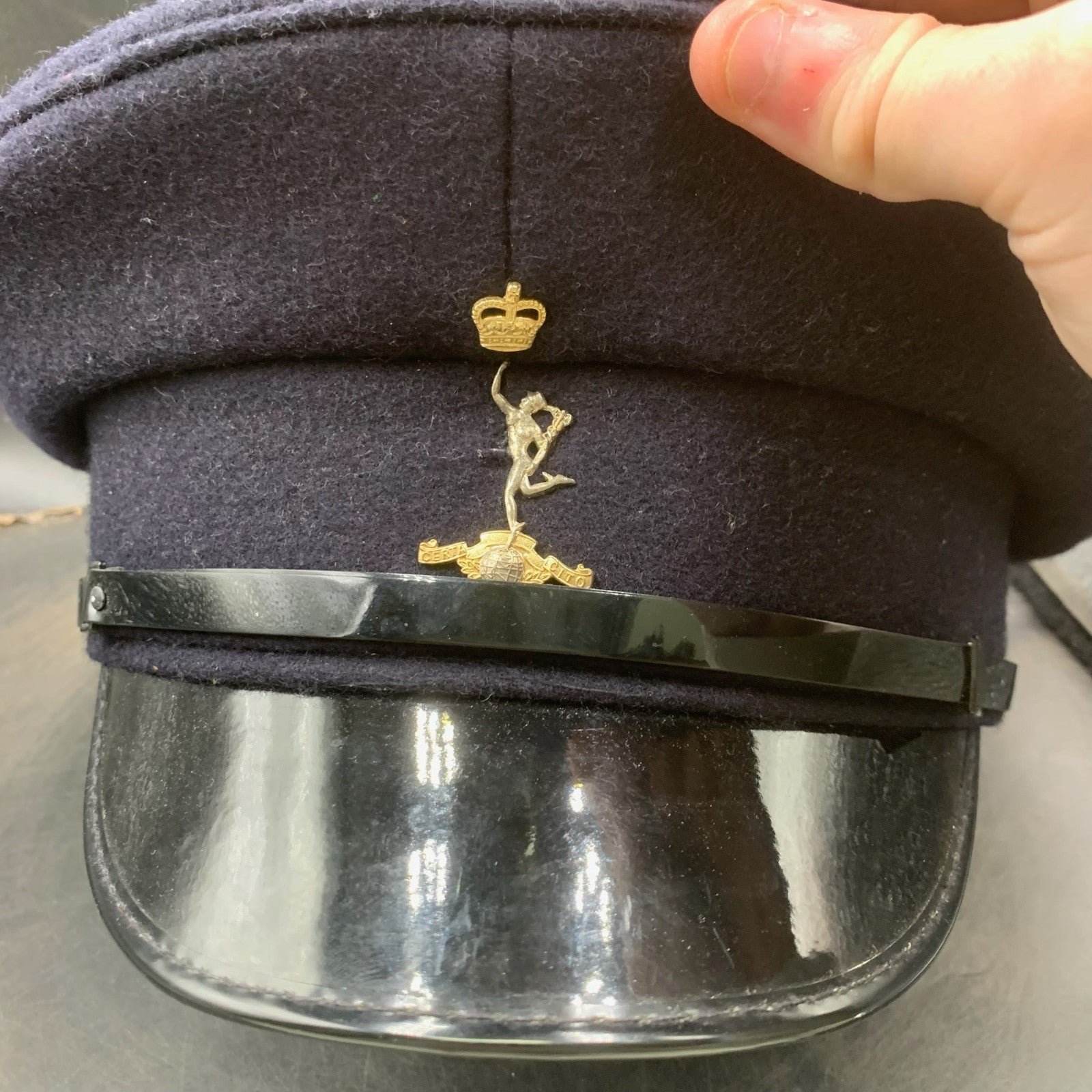 Genuine British Army Cap Royal Signals with Badge - Size 56 - The Militaria Shop