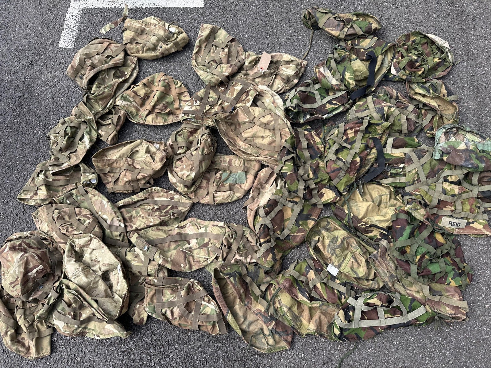 DEALER BULK LOT - 26x MTP 24x DPM Camouflaged Covers Mk6 Mk7 Mixed Sizes - The Militaria Shop
